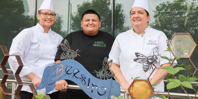 Chefs Andrea Huerta, Adrian Torres, and Melissa Menendez.
