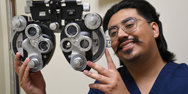 Sebastian Solis, eye care technology student at San Jac.