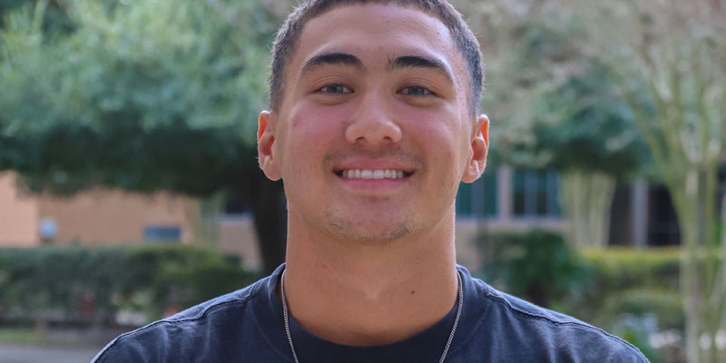 San Jacinto College baseball player Caleb Hill.