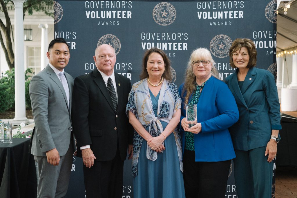 Group photo of five people for See to Succeed Governor's Award recognition