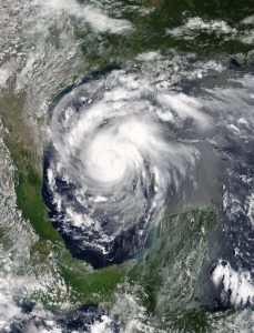 Hurricane Harvey satellite image