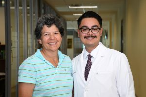 Robin Torres with San Jacinto College mentor Yuli Pernia