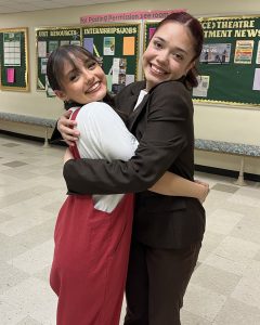 Dance students Hannah Holguin and Emily Rodriguez