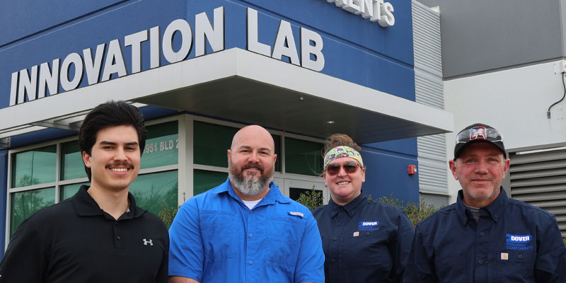 Dover Precision Components team outside Innovation Lab