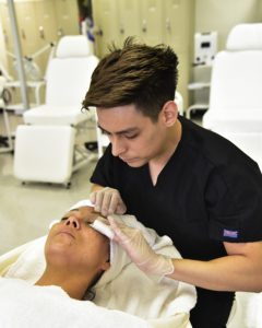 Facials are just one option available to the public at the San Jacinto College salon. Photo credit: San Jacinto College 